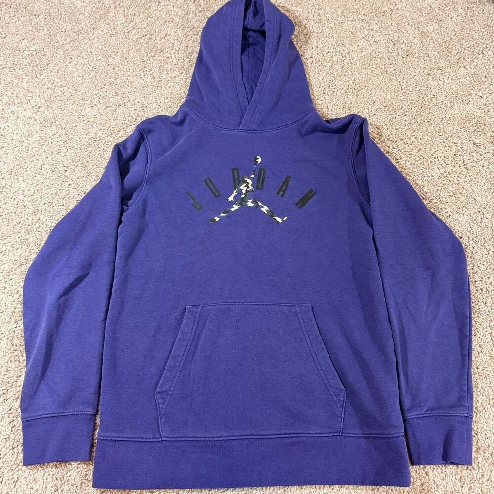 Jordan Jumpman Hoodie Youth XL Purple Pullover Sweatshirt Boys 13-15 EUC